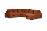 Edgewater Joya Orange Medium Right Chaise Sectional