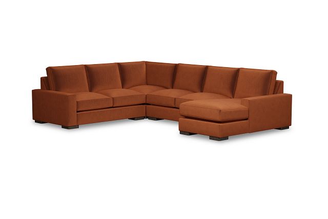 Edgewater Joya Orange Medium Right Chaise Sectional