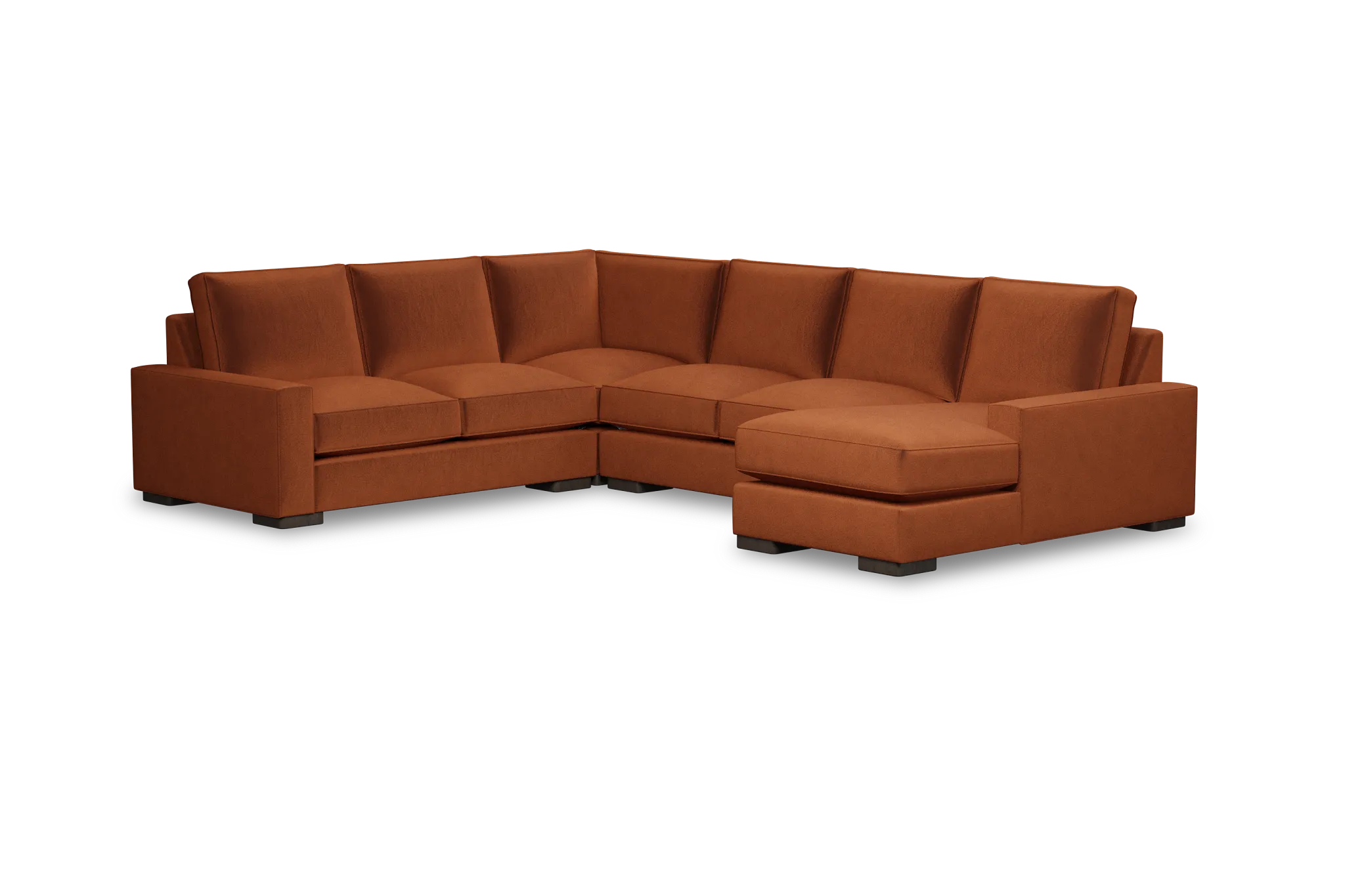Edgewater Joya Orange Medium Right Chaise Sectional