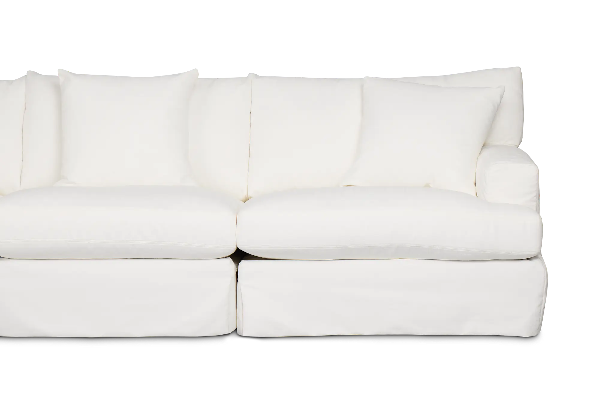 Marren White Fabric Large Two-arm Sectional Marren White Fabric Large Two-arm Sectional
