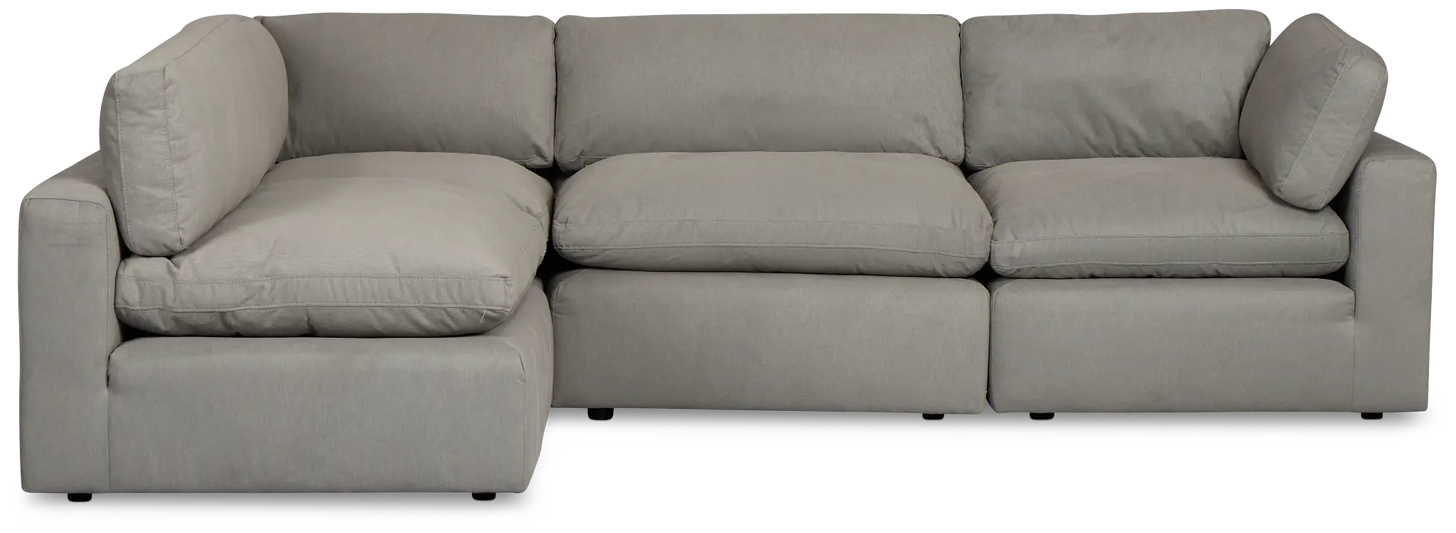 Grant Light Gray Fabric 4-piece Modular Sectional Grant Light Gray Fabric 4-piece Modular Sectional