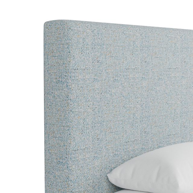 Grayton Natural Beauty Light Blue 54" Upholstered Platform Bed
