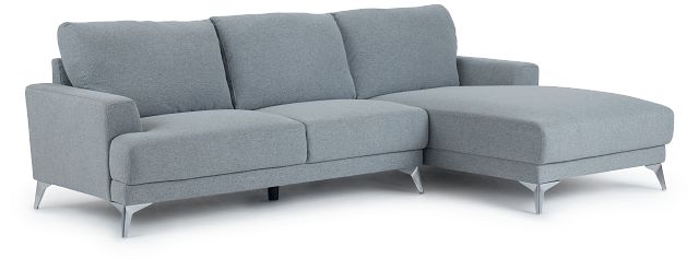Hayden Light Gray Fabric Right Chaise Sectional (3)