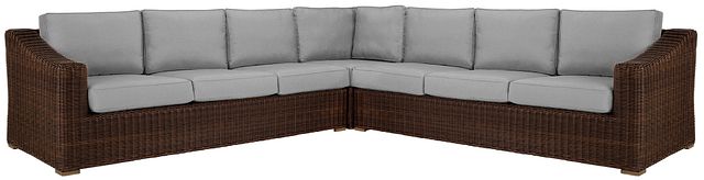 Canyon Dark Brown Gray Large Two-arm Sectional