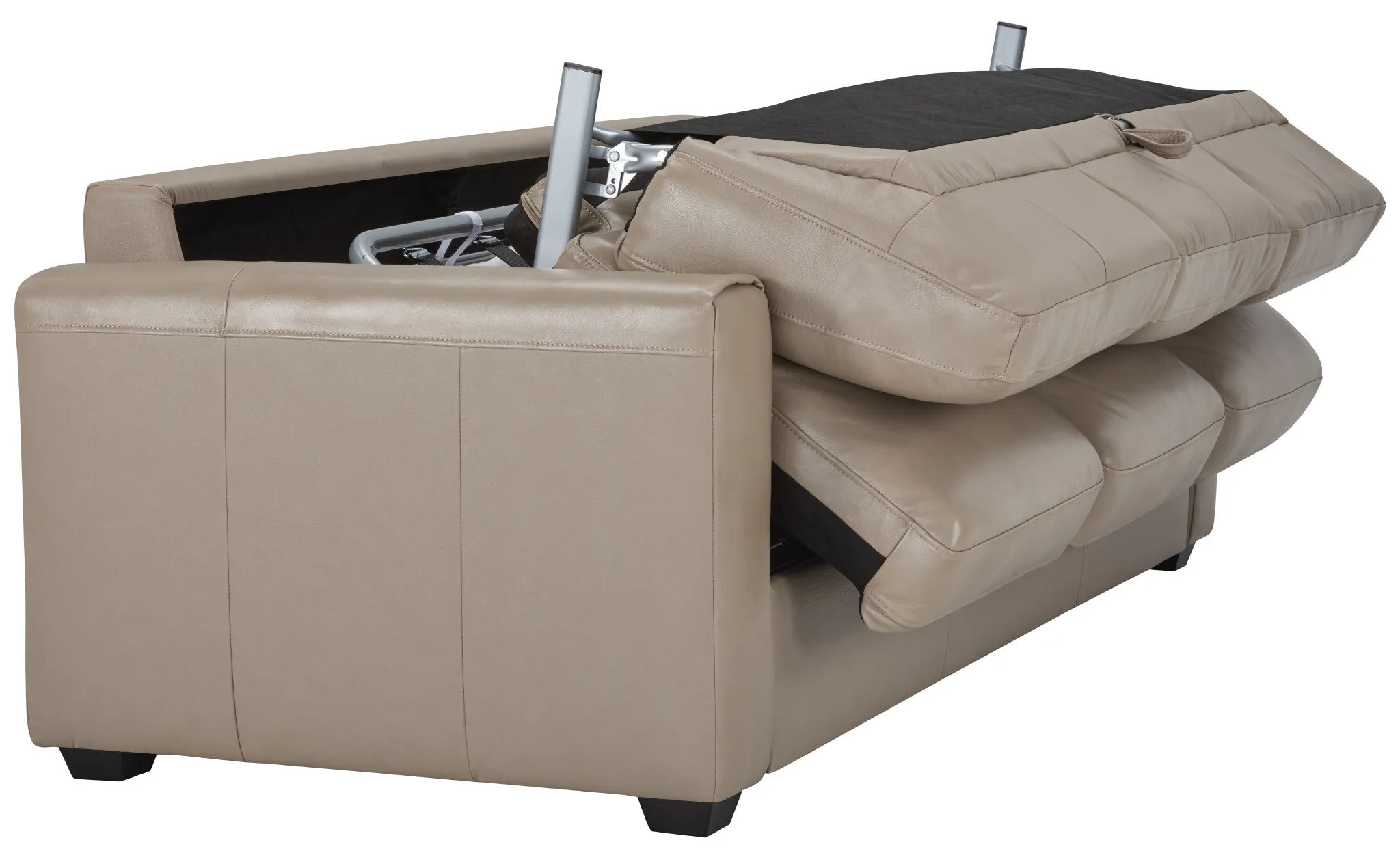 Lane Taupe Lthr/vinyl Memory Foam Sleeper