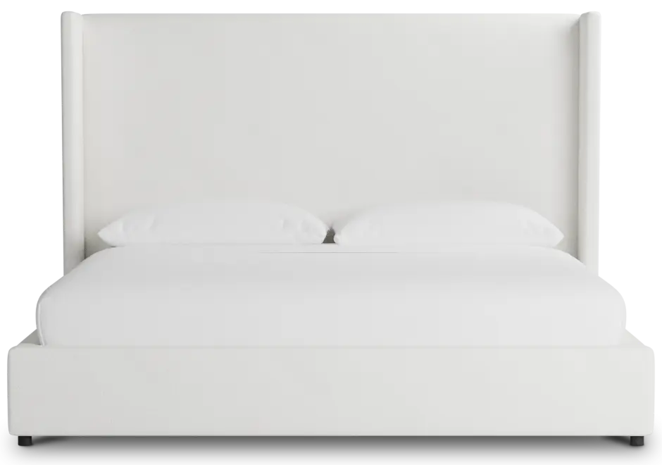 Captiva Sutton White 60" Upholstered Shelter Bed Captiva Sutton White 60" Upholstered Shelter Bed