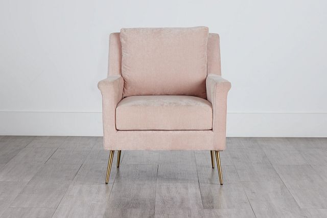 Cambridge Light Pink Velvet Accent Chair