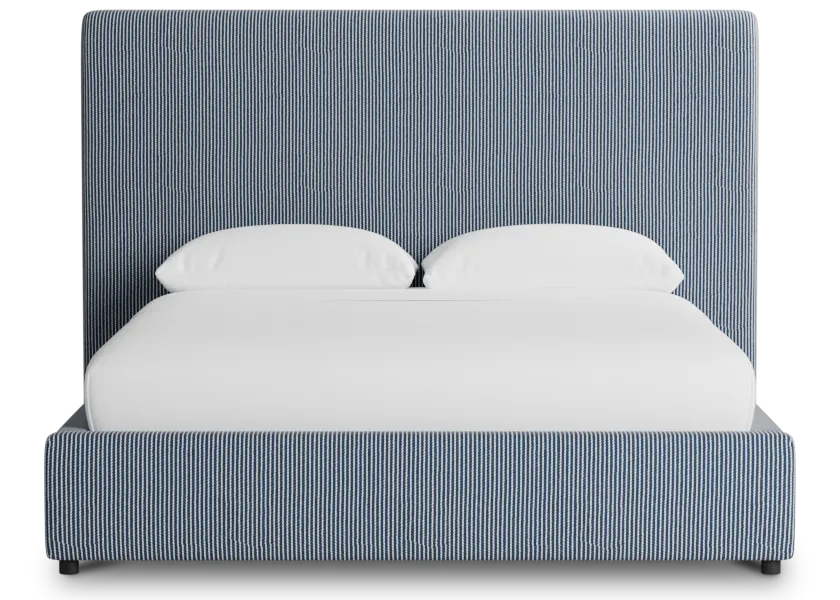 Grayton Lucy Navy 54" Upholstered Platform Bed