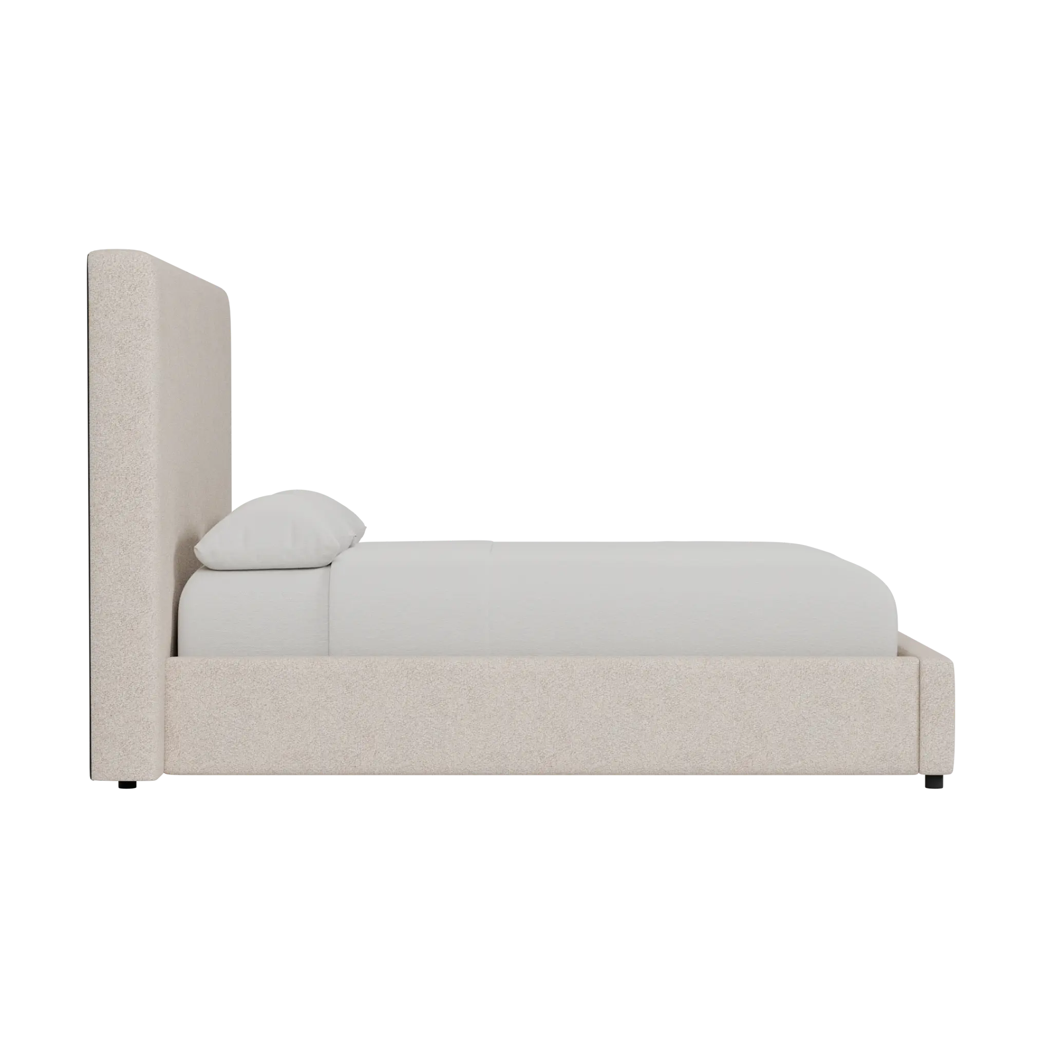 Grayton Sutton Beige 54" Upholstered Shelter Bed Grayton Sutton Beige 54" Upholstered Shelter Bed