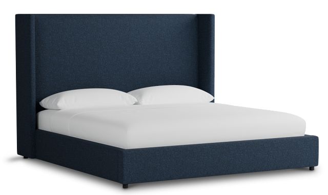 Captiva Elite Dark Blue 60" Upholstered Shelter Bed