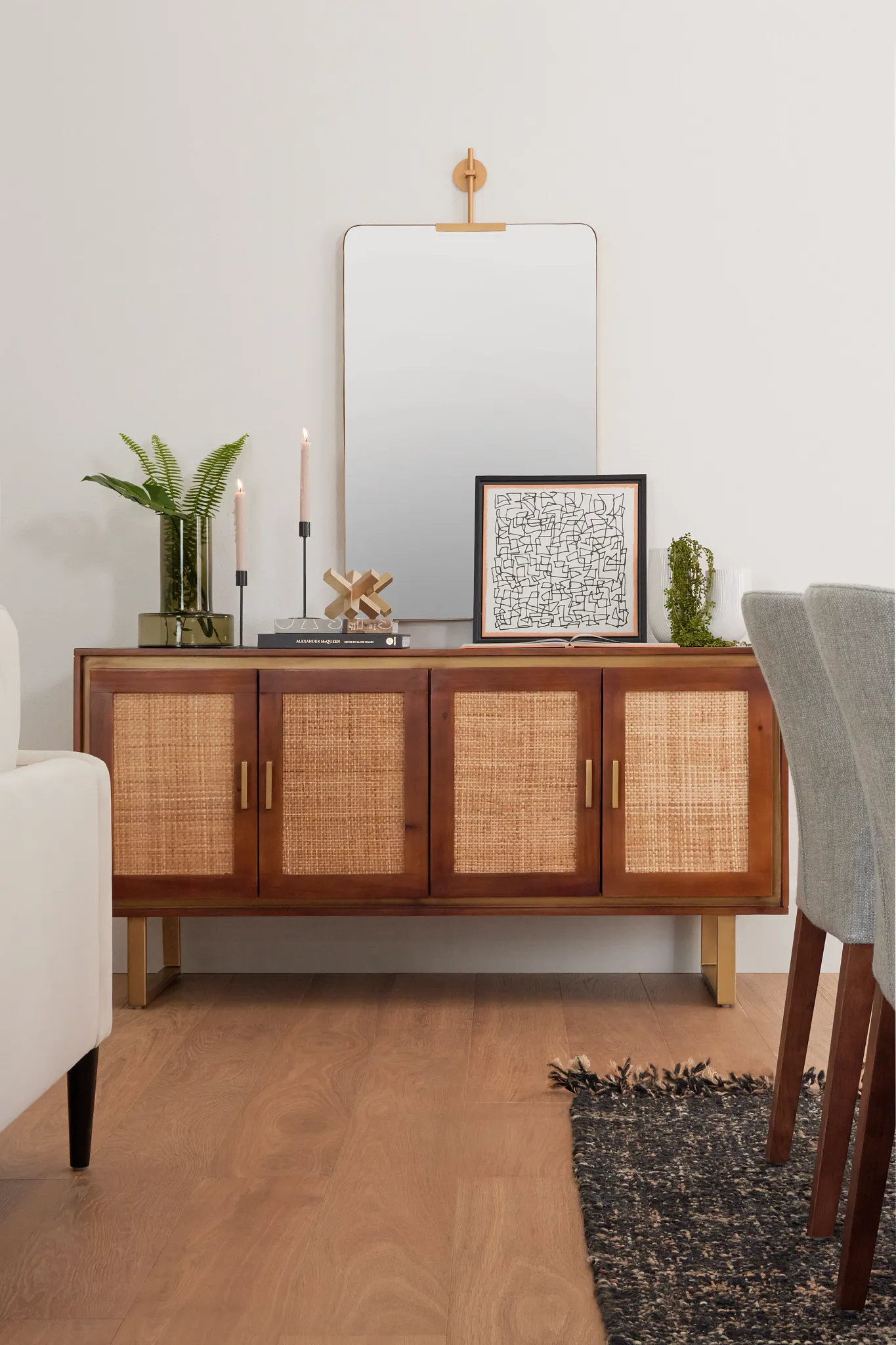 Briar Mid Tone Four-door Cabinet