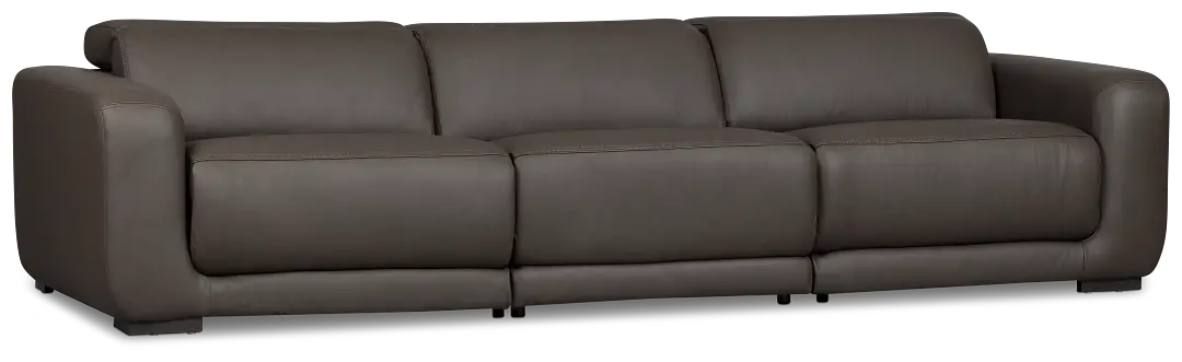 Kieran Dark Brown Lthr/vinyl 3-piece Modular Power Reclining Sofa Kieran Dark Brown Lthr/vinyl 3-piece Modular Power Reclining Sofa