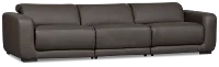 Kieran Dark Brown Lthr/vinyl 3-piece Modular Power Reclining Sofa