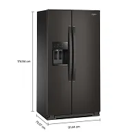 Whirlpool 5536 Series Black Stnl Steel Side By Side Refrigerator