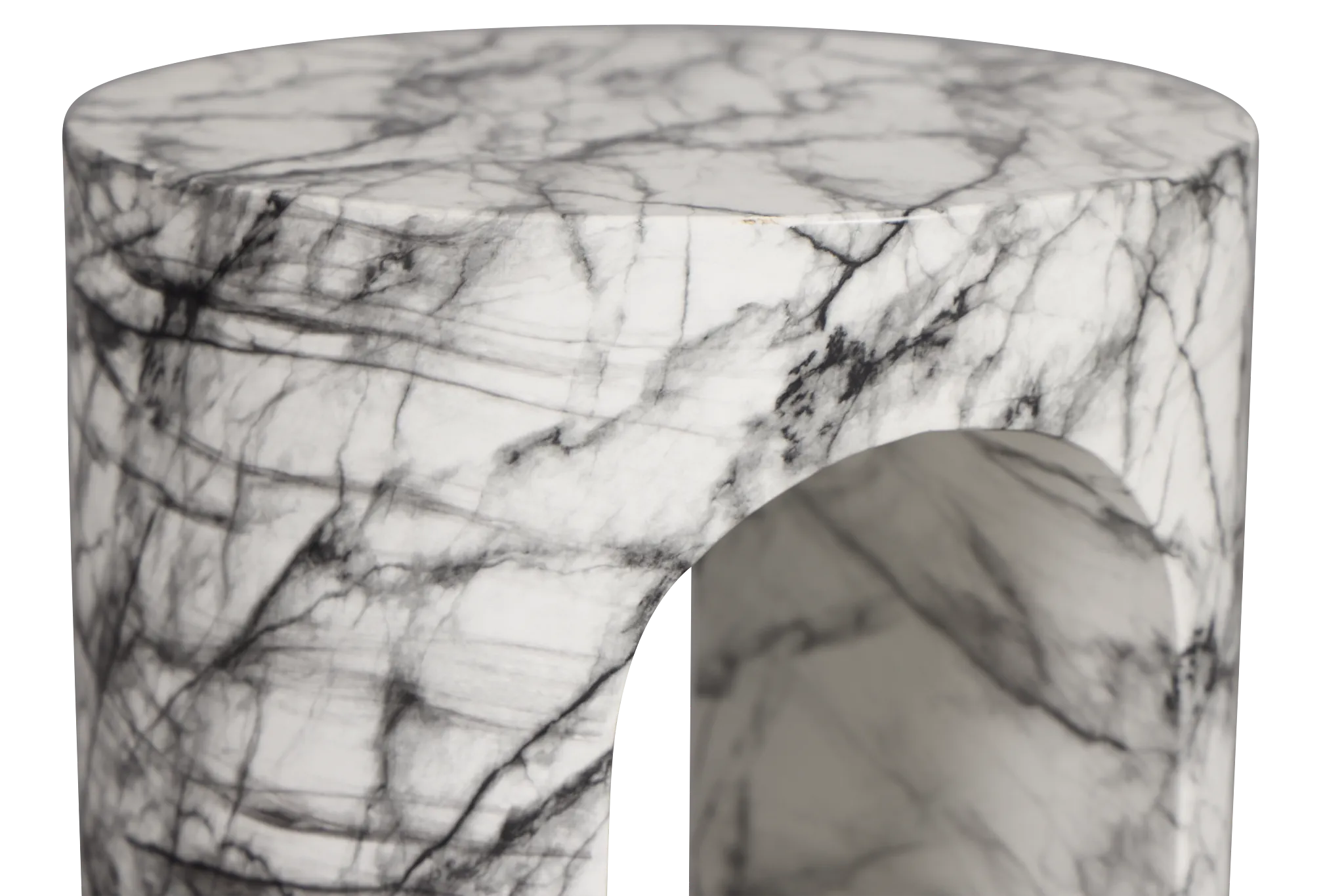 Bea Black Round End Table