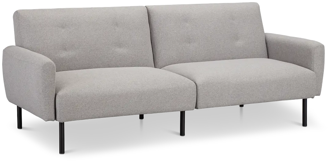 Denali Light Gray Fabric Sofa Futon Denali Light Gray Fabric Sofa Futon