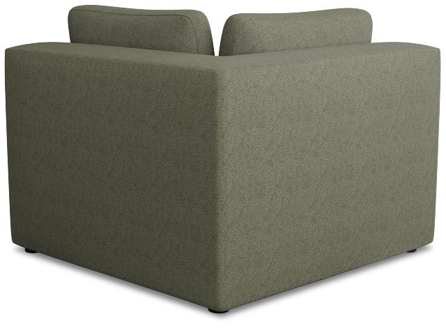 Destin Sutton Green Fabric Corner Chair