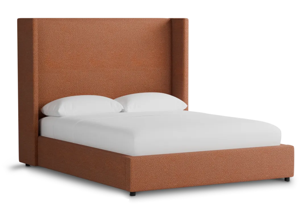 Captiva Sutton Orange 60" Upholstered Shelter Bed