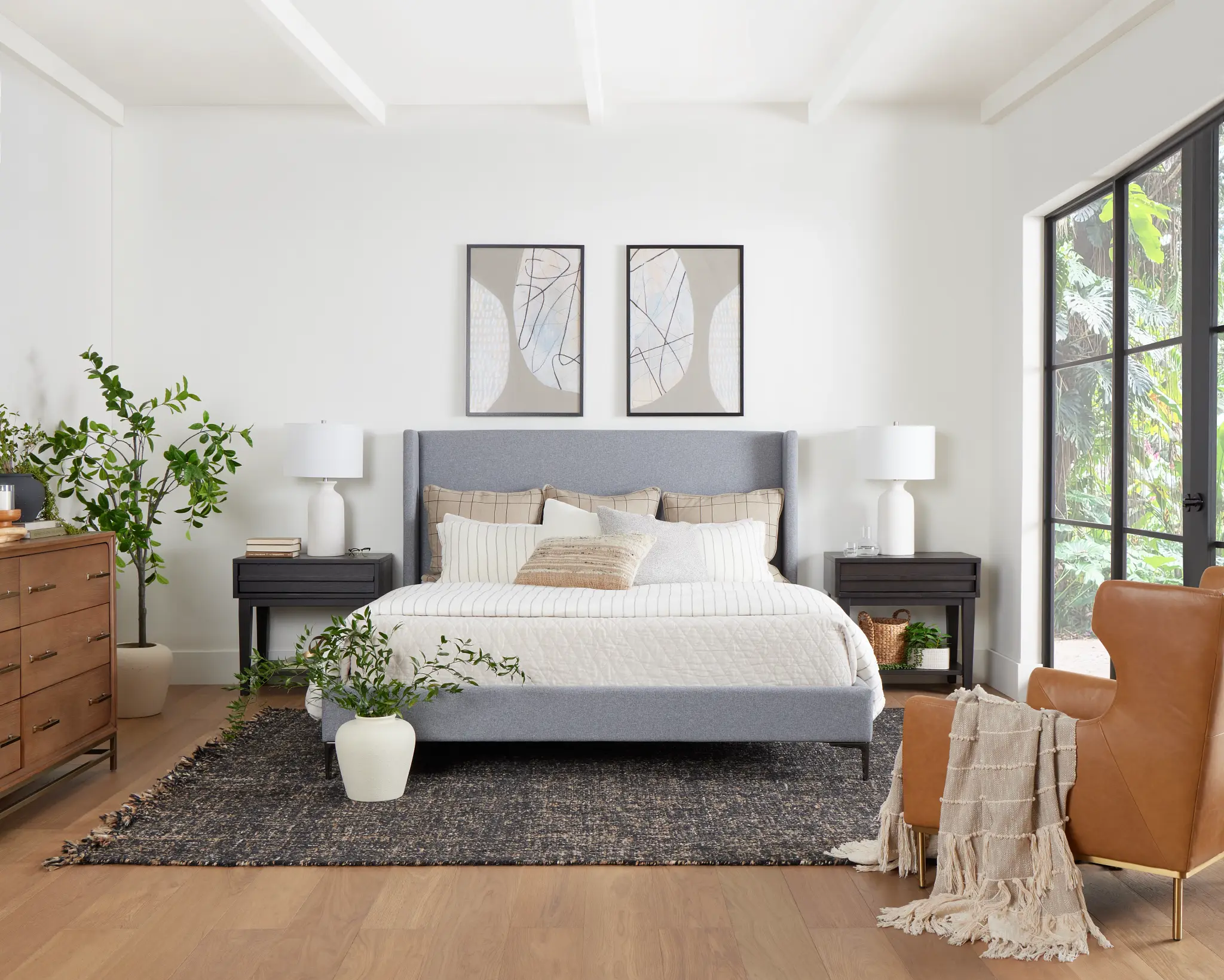 Kent Gray Uph Panel Bed Kent Gray Uph Panel Bed