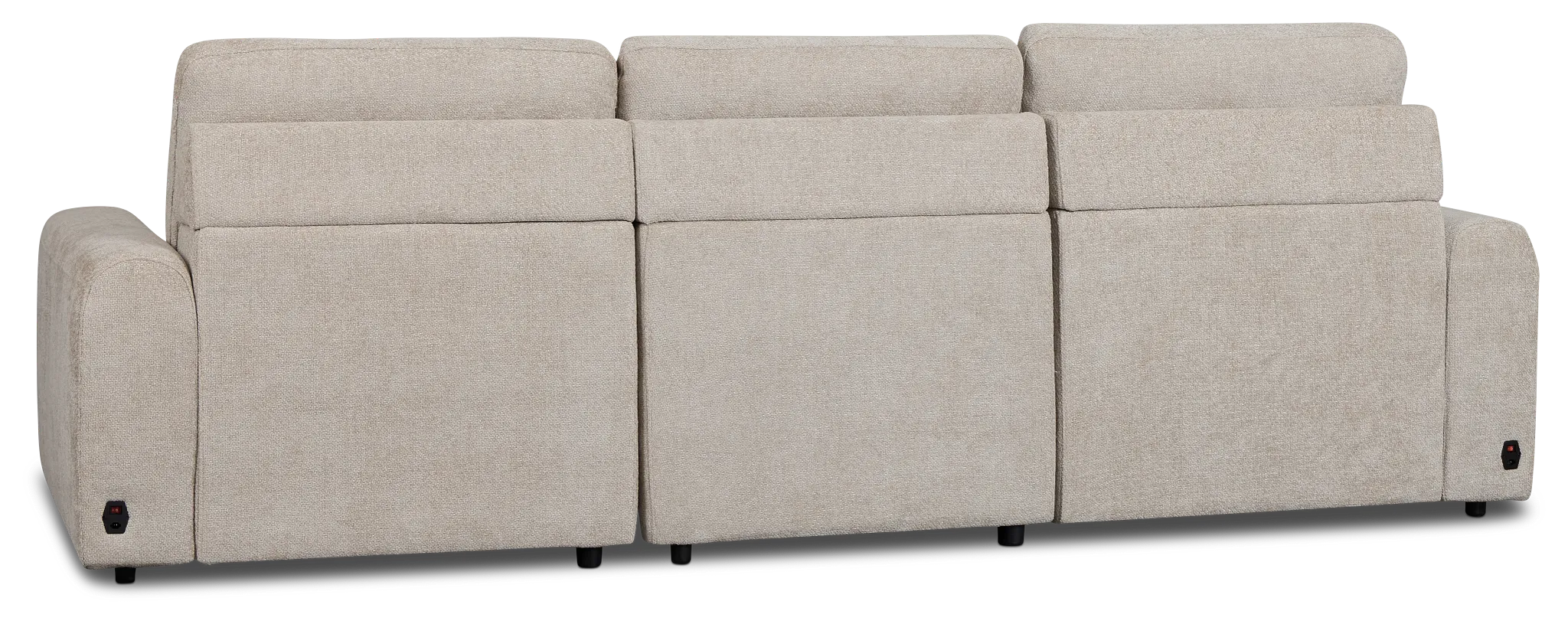 Hendrix Light Taupe Fabric Right Power Extension Chaise Sectional