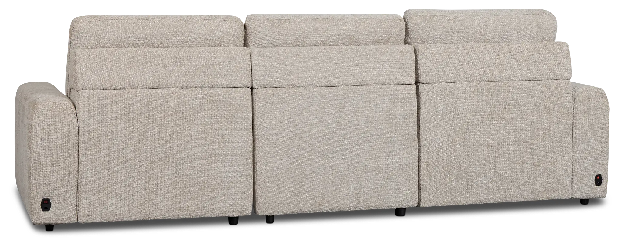 Hendrix Light Taupe Fabric Right Power Extension Chaise Sectional Hendrix Light Taupe Fabric Right Power Extension Chaise Sectional