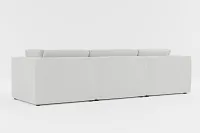 Destin Delray Pewter Fabric 5pc Bumper Sectional