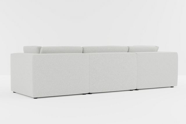 Destin Delray Pewter Fabric 5pc Bumper Sectional