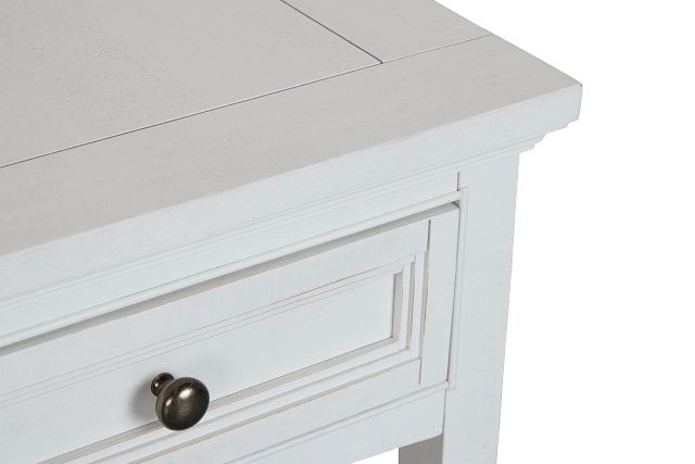 Heron Cove White Rectangular End Table