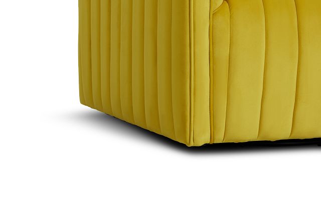 Cobra Yellow Velvet Accent Chair