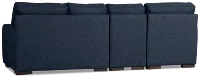 Sinclair Dark Blue Fabric Medium Left Chaise Sectional