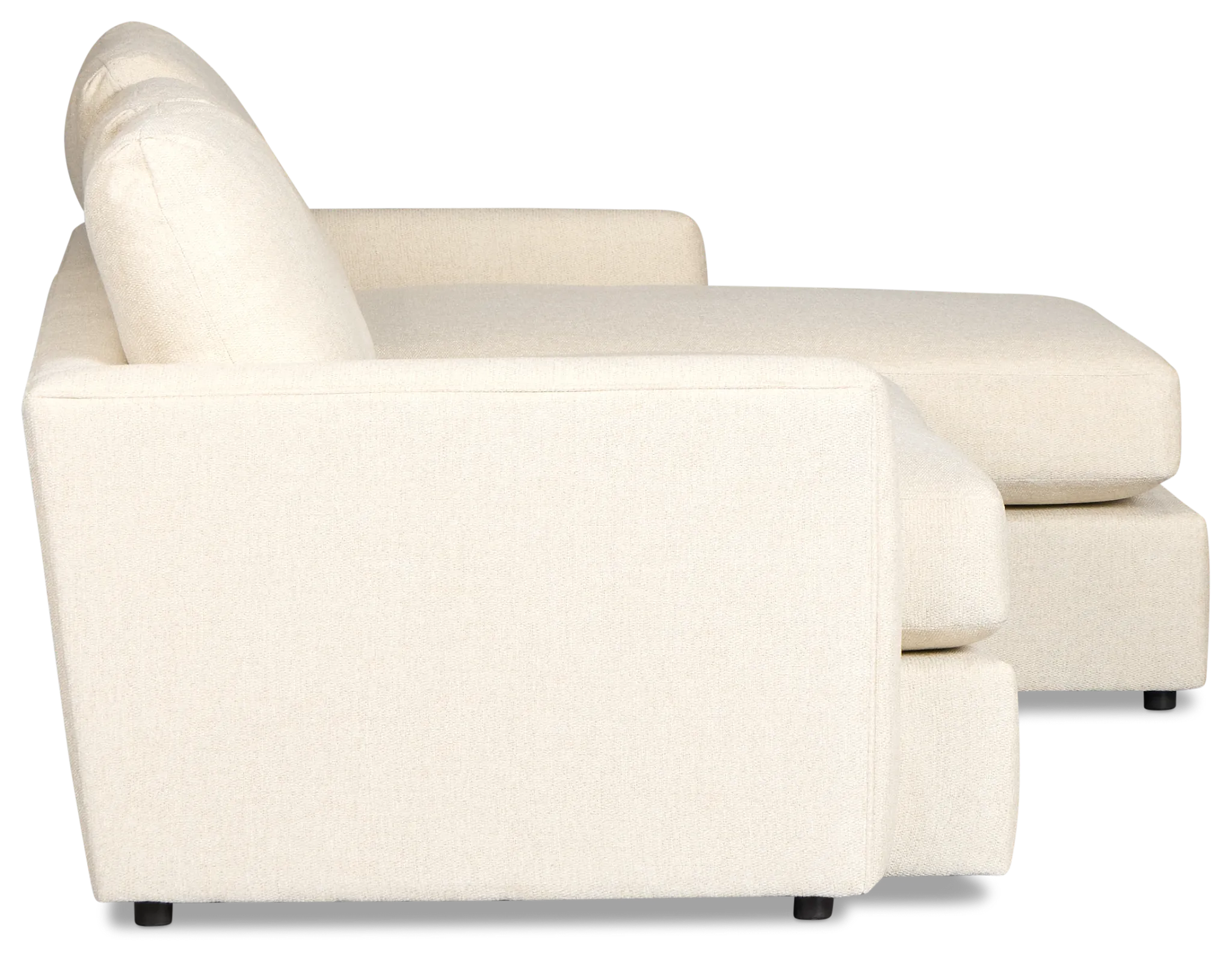 Maxwell Light Beige Fabric Right Chaise Sectional