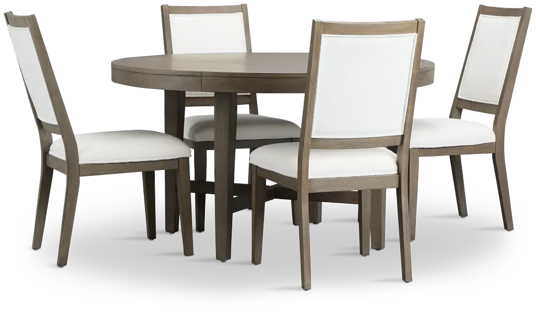 Alden Gray Round Table & 4 Chairs Alden Gray Round Table & 4 Chairs