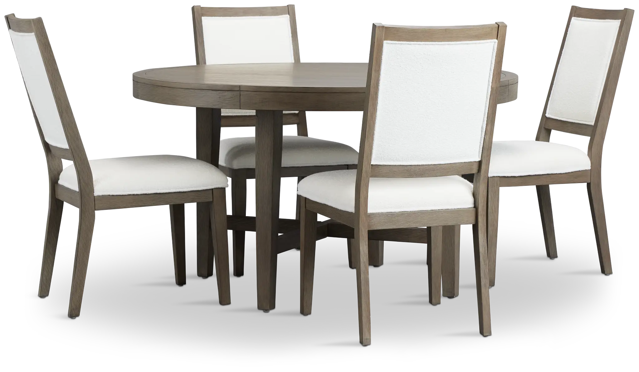 Alden Gray Round Table & 4 Chairs Alden Gray Round Table & 4 Chairs