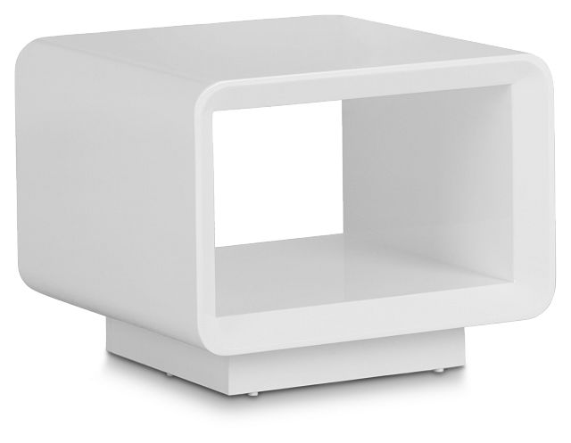 Zayden White Square End Table