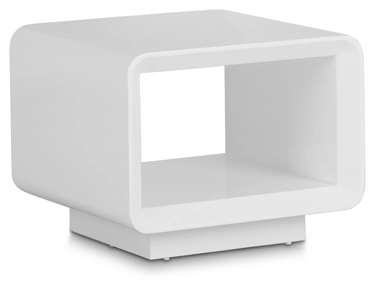 Zayden White Square End Table
