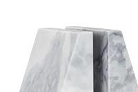 Ludo White Marble Bookends