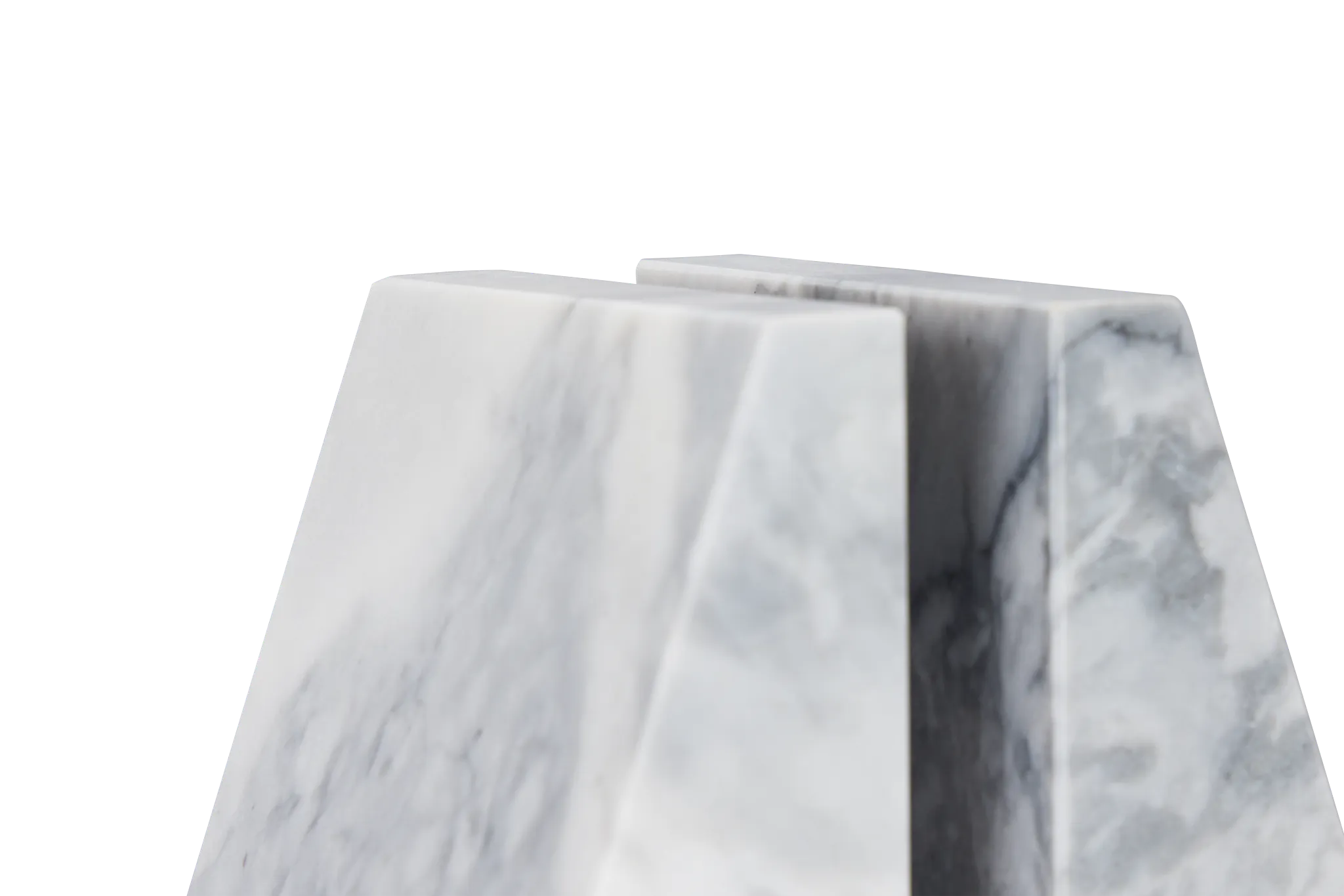 Ludo White Marble Bookends