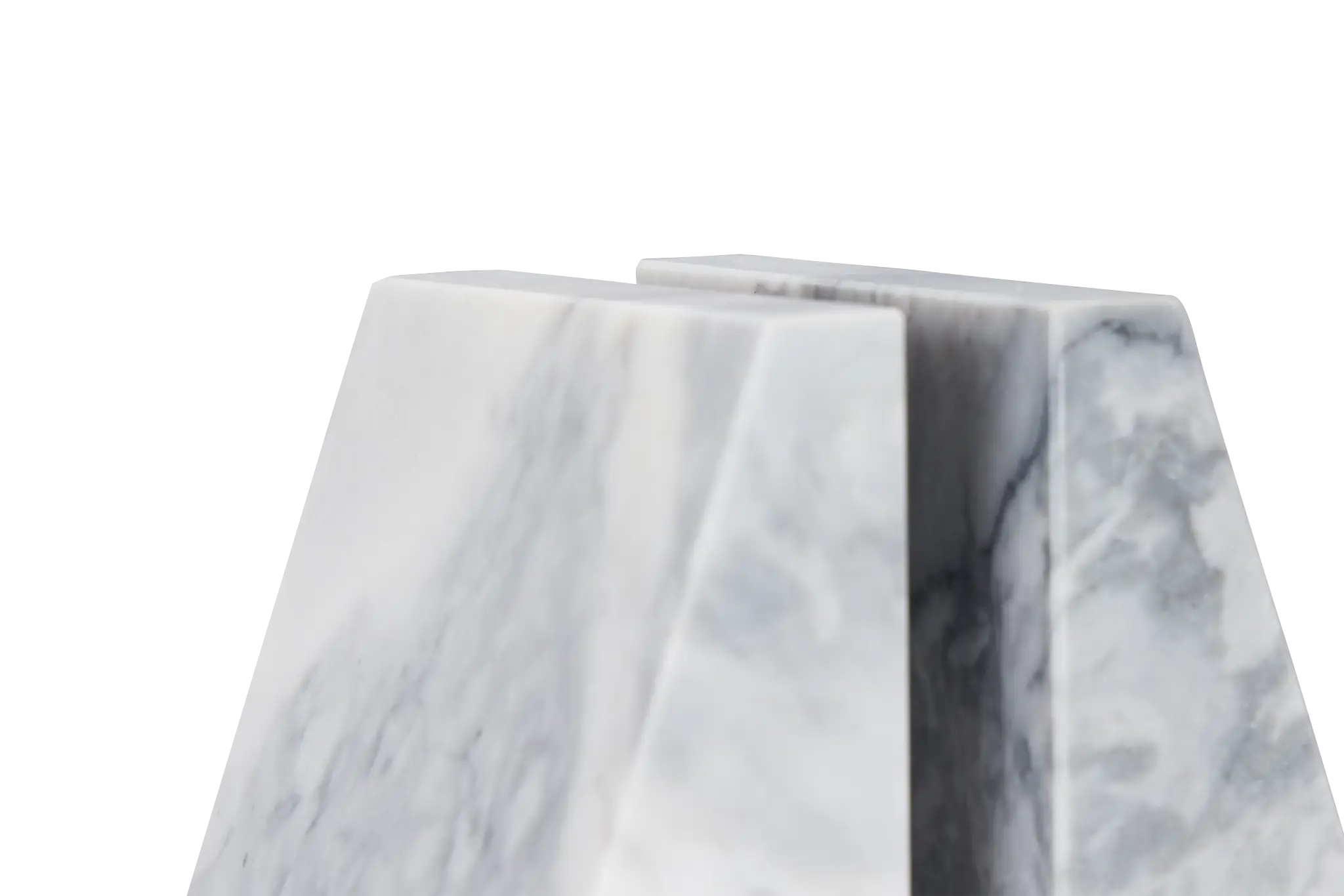Ludo White Marble Bookends Ludo White Marble Bookends