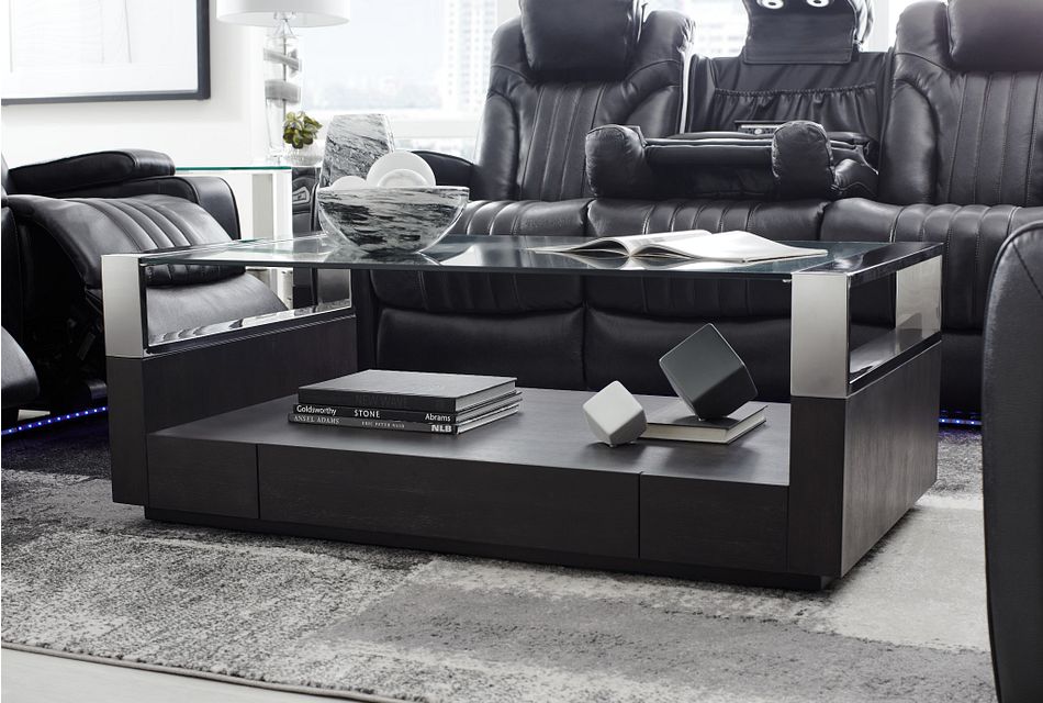 Remus DARK TONE STORAGE Rectangular Coffee Table