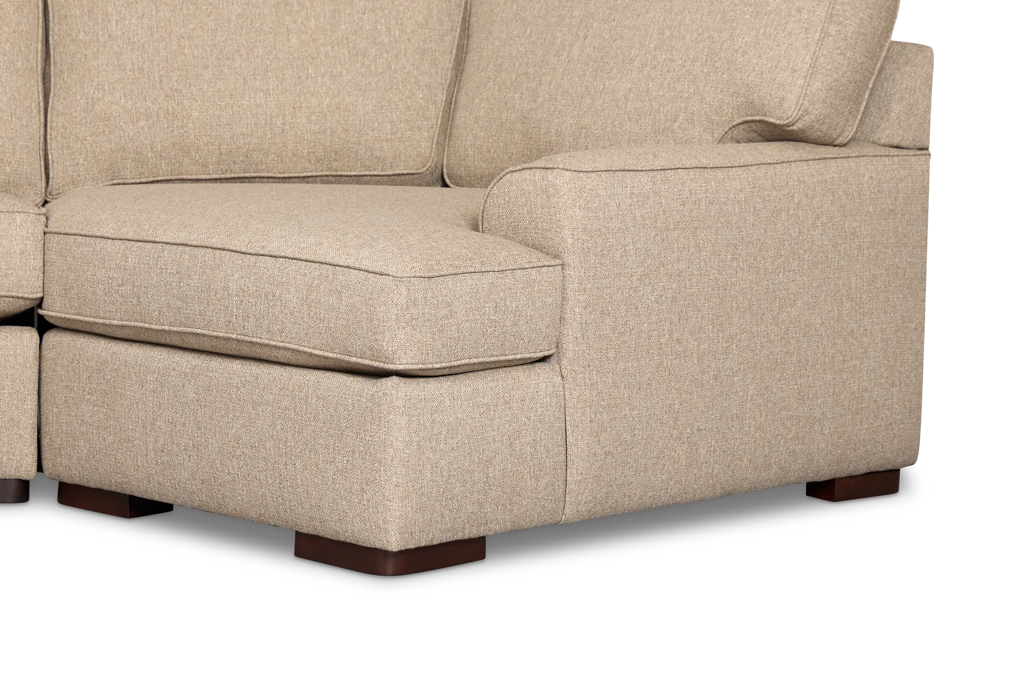 Sinclair Brown Fabric Right Cuddler Memory Foam Sleeper Sectional