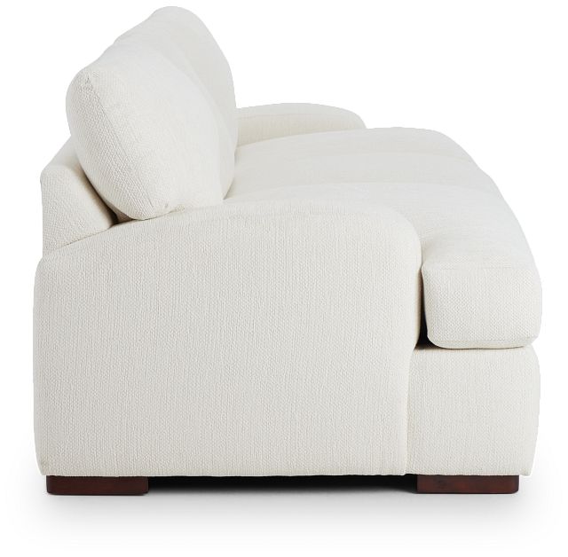 Alpha White Fabric Sofa