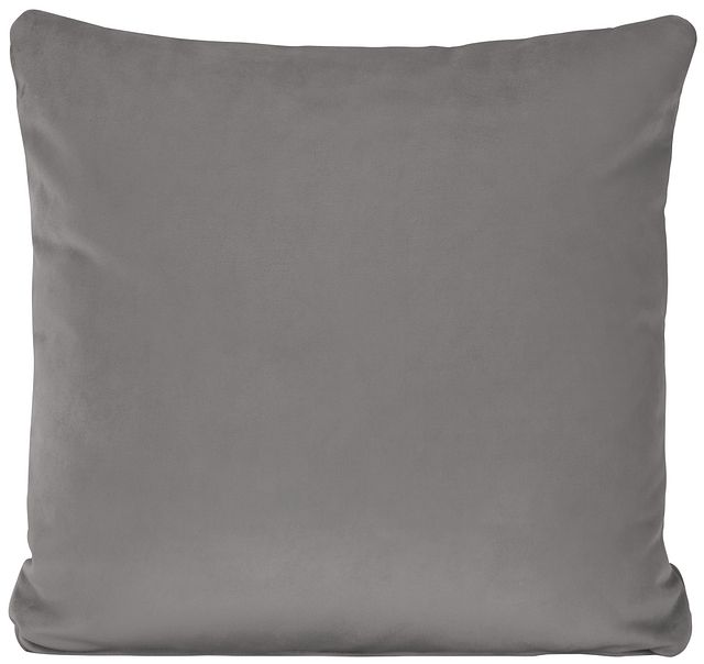 Royale Gray Fabric Square Accent Pillow