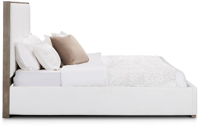 Soho White Uph Platform Bed