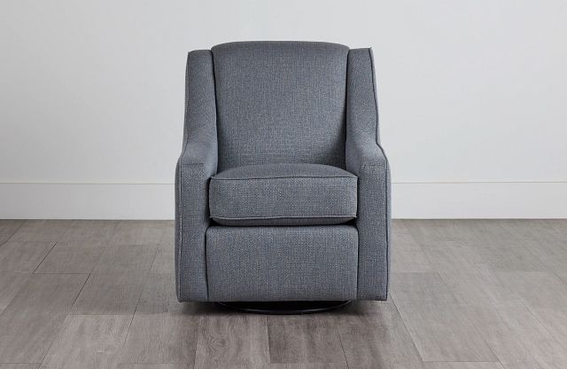 Austin Blue Fabric Swivel Rocker Glider