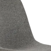 Havana Dark Gray Upholstered Side Chair W/ Black Legs