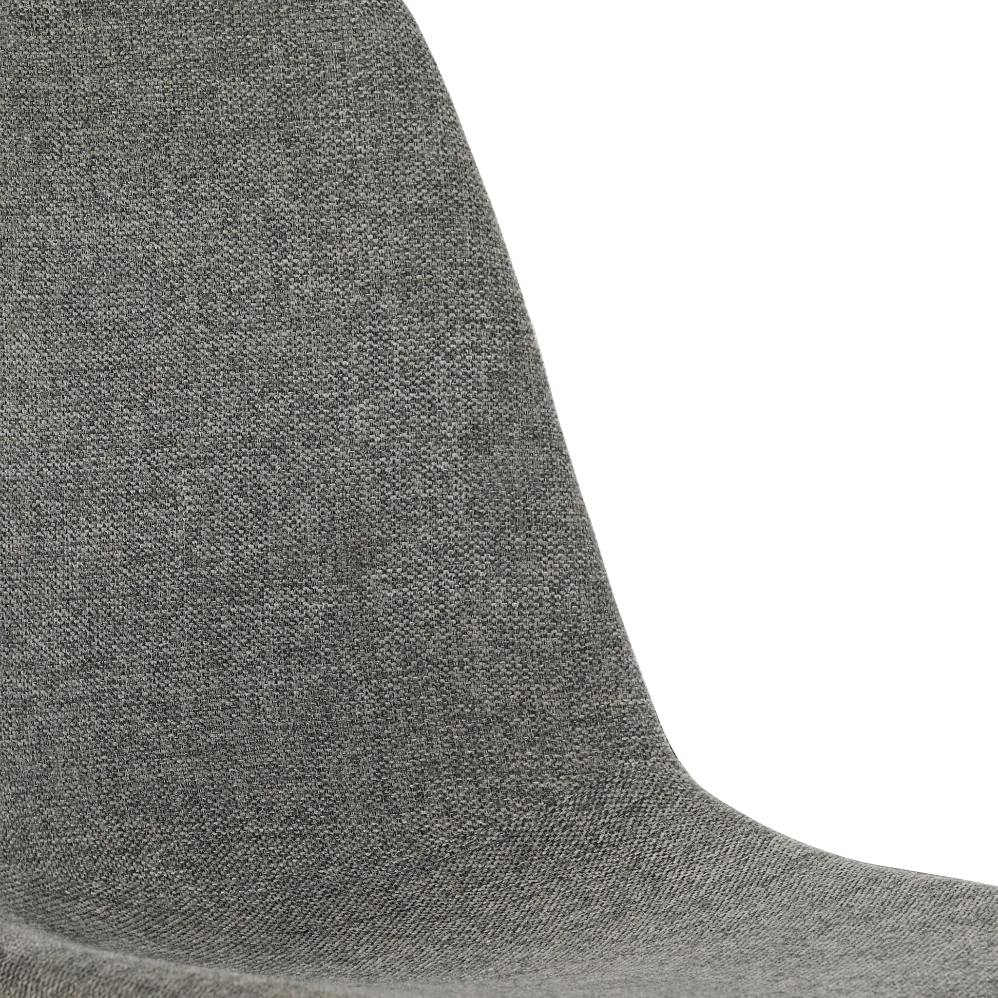 Havana Dark Gray Upholstered Side Chair W/ Black Legs