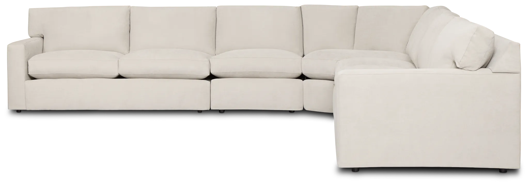 Hudson Gray Fabric Large 2-arm Wedge Sectional