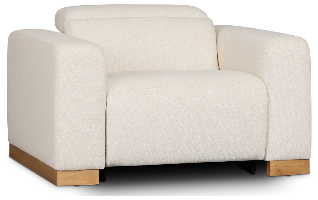 Leona Light Beige Fabric Power Recliner With Power Headrest Leona Light Beige Fabric Power Recliner With Power Headrest