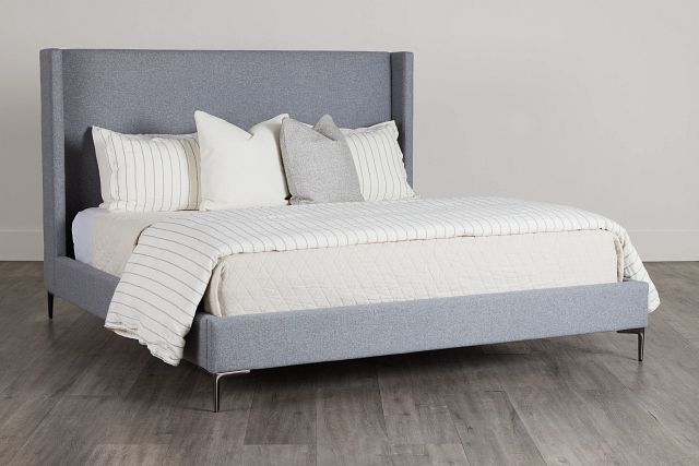 Kent Gray Uph Panel Bed