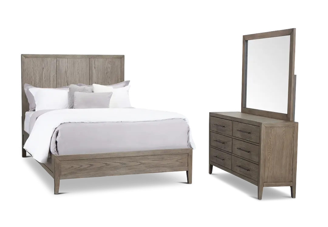 Alden Gray Wood Platform Bedroom Alden Gray Wood Platform Bedroom